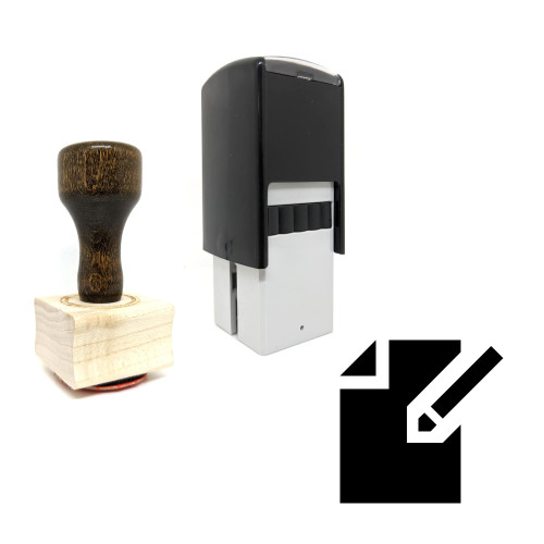 "Write" rubber stamp with 3 sample imprints of the image