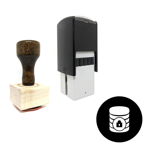 "Database Protection" rubber stamp with 3 sample imprints of the image