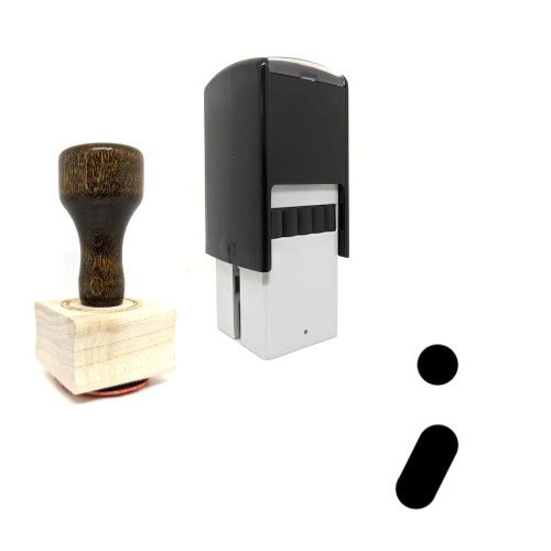 "Semicolon" rubber stamp with 3 sample imprints of the image