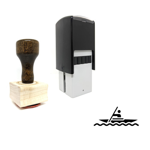 "Kayak" rubber stamp with 3 sample imprints of the image "Kayak" rubber stamp with 3 sample imprints of the image