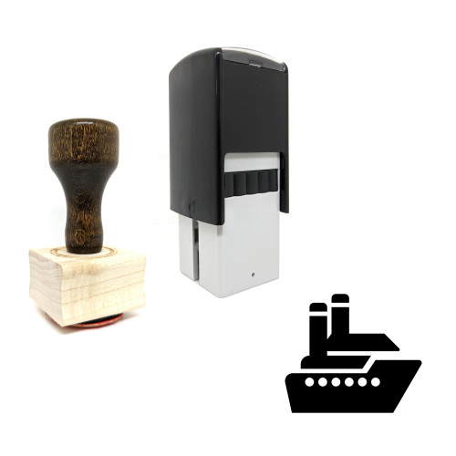 "Ship" rubber stamp with 3 sample imprints of the image