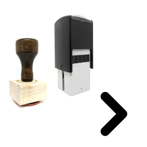 "Right" rubber stamp with 3 sample imprints of the image