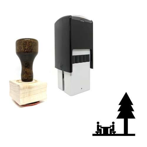 "Park" rubber stamp with 3 sample imprints of the image