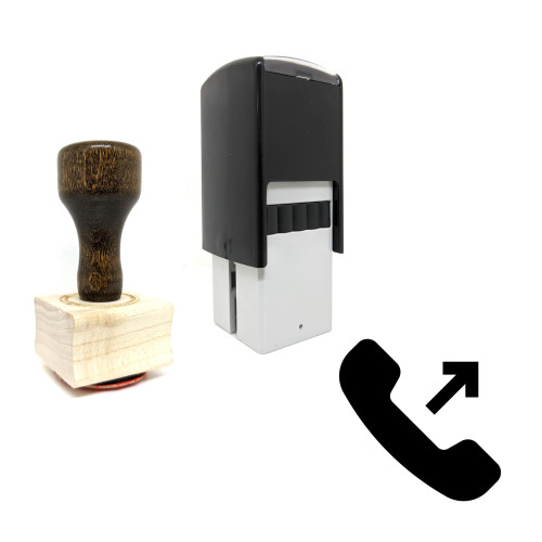 "Outgoing" rubber stamp with 3 sample imprints of the image