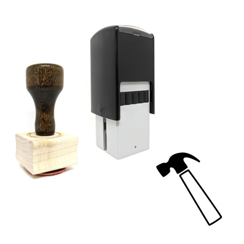 "Hammer" rubber stamp with 3 sample imprints of the image