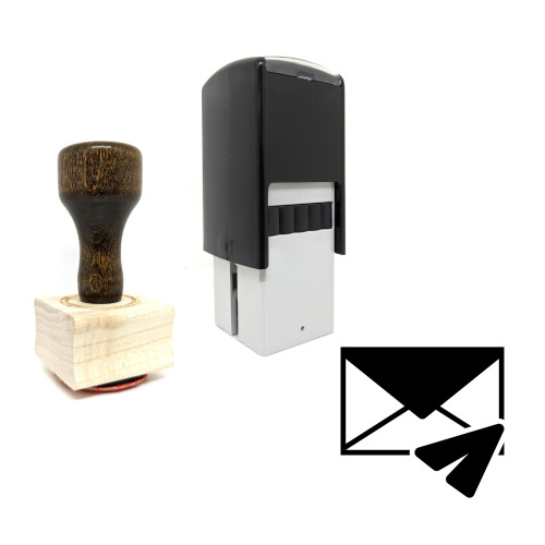 "Direct Message" rubber stamp with 3 sample imprints of the image