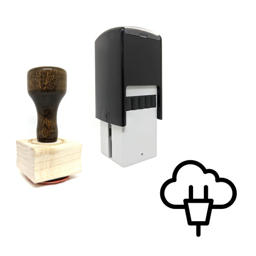 "Cloud Hosting" rubber stamp with 3 sample imprints of the image