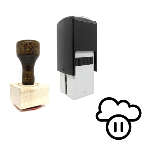 "Cloud Hosting" rubber stamp with 3 sample imprints of the image