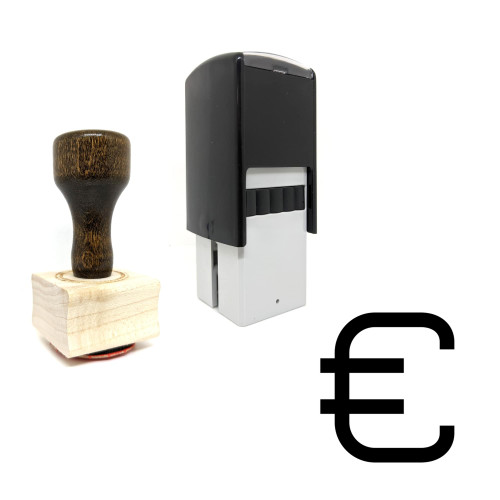 "Euro Sign" rubber stamp with 3 sample imprints of the image