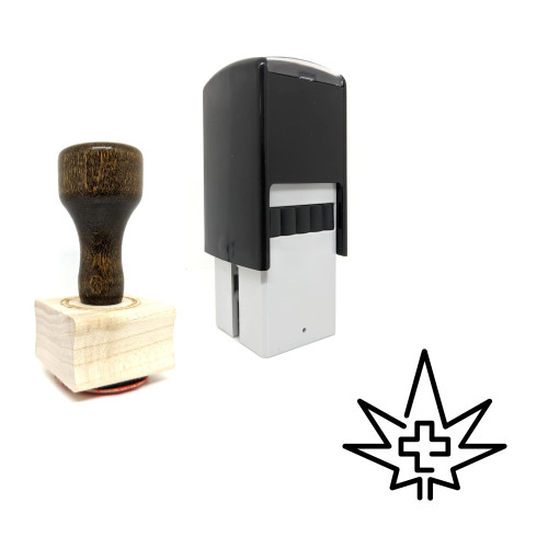 "Medical Marijuana" rubber stamp with 3 sample imprints of the image