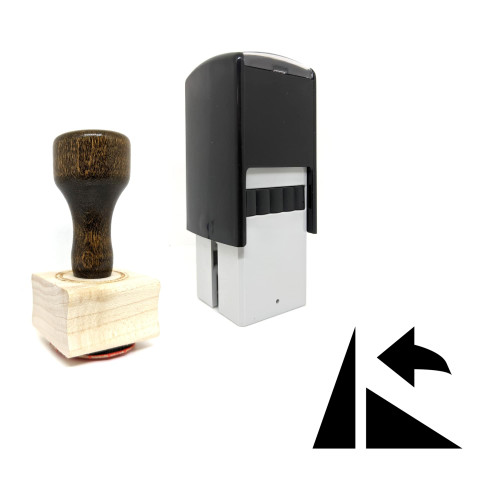 "Rotate Anticlockwise" rubber stamp with 3 sample imprints of the image