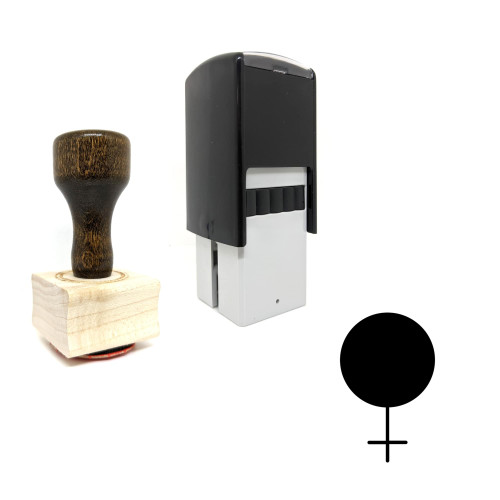 "Woman Gender" rubber stamp with 3 sample imprints of the image