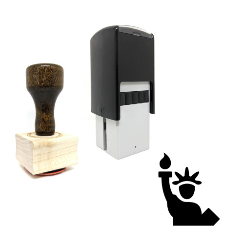 "Statue Of Liberty" rubber stamp with 3 sample imprints of the image