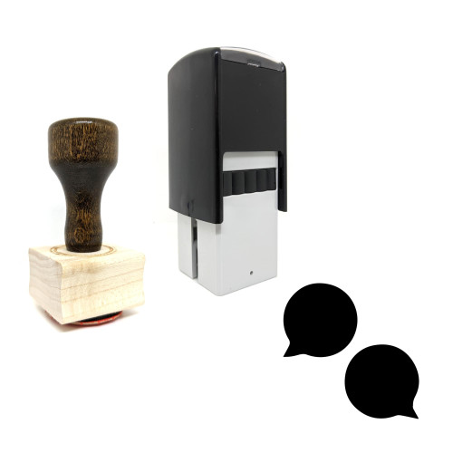 "Messaging" rubber stamp with 3 sample imprints of the image