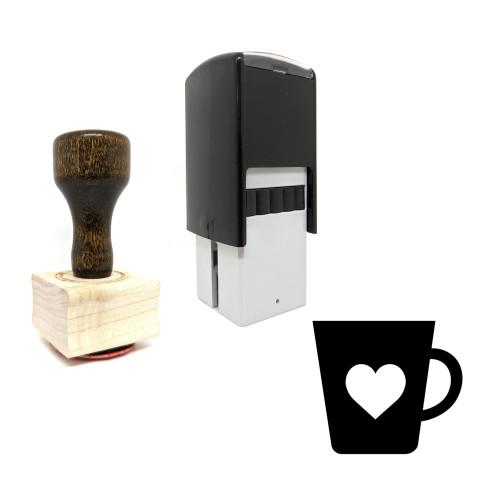 "Coffee Love" rubber stamp with 3 sample imprints of the image