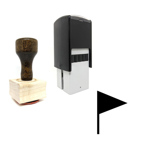 "Flag" rubber stamp with 3 sample imprints of the image