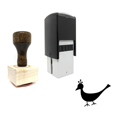 "Bird" rubber stamp with 3 sample imprints of the image