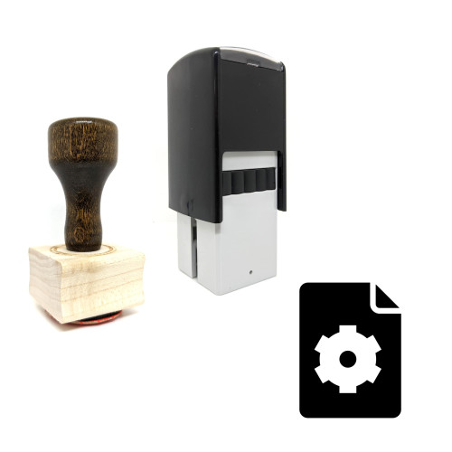 "Setting" rubber stamp with 3 sample imprints of the image