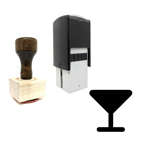 "Cocktail" rubber stamp with 3 sample imprints of the image