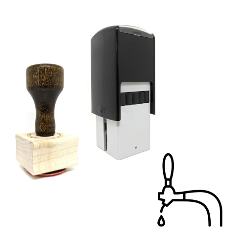 "Beer Tap" rubber stamp with 3 sample imprints of the image