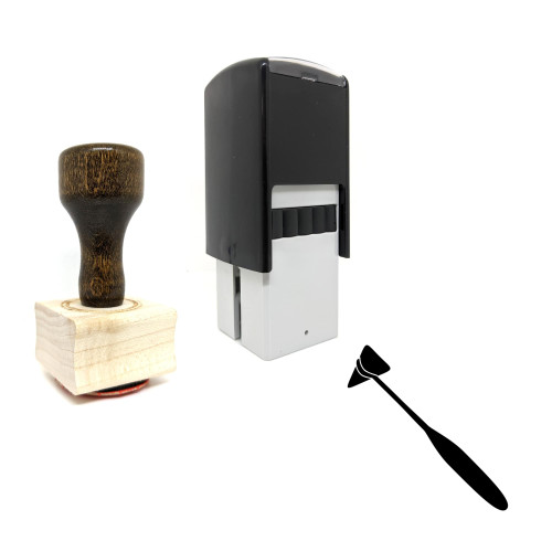 "Reflex Hammer" rubber stamp with 3 sample imprints of the image