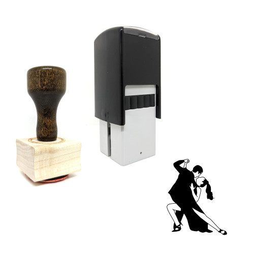 "Tango" rubber stamp with 3 sample imprints of the image