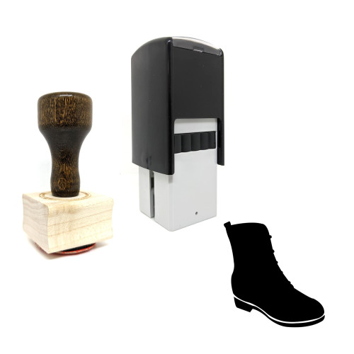 "Boot" rubber stamp with 3 sample imprints of the image