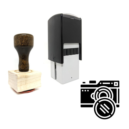 "Optical" rubber stamp with 3 sample imprints of the image