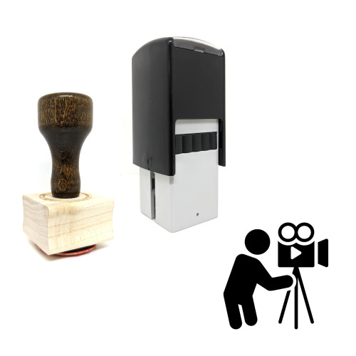 "Camera Operator" rubber stamp with 3 sample imprints of the image