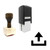 "Upload" rubber stamp with 3 sample imprints of the image "Upload" rubber stamp with 3 sample imprints of the image