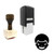 "Black Kid" rubber stamp with 3 sample imprints of the image