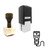 "Shaver" rubber stamp with 3 sample imprints of the image