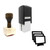 "Monitors" rubber stamp with 3 sample imprints of the image