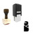 "Kebab" rubber stamp with 3 sample imprints of the image