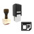 "News" rubber stamp with 3 sample imprints of the image