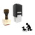 "Dog Poop" rubber stamp with 3 sample imprints of the image