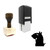 "Dog" rubber stamp with 3 sample imprints of the image "Dog" rubber stamp with 3 sample imprints of the image