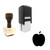 "Apple" rubber stamp with 3 sample imprints of the image "Apple" rubber stamp with 3 sample imprints of the image