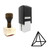 "Pyramid" rubber stamp with 3 sample imprints of the image