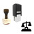 "Scale" rubber stamp with 3 sample imprints of the image