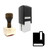 "Bookmark" rubber stamp with 3 sample imprints of the image