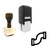 "Pipe" rubber stamp with 3 sample imprints of the image