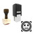 "Emoji Expression" rubber stamp with 3 sample imprints of the image