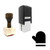 "Oven Mitt" rubber stamp with 3 sample imprints of the image "Oven Mitt" rubber stamp with 3 sample imprints of the image