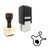 "Egging" rubber stamp with 3 sample imprints of the image "Egging" rubber stamp with 3 sample imprints of the image