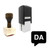 "Danish" rubber stamp with 3 sample imprints of the image