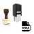 "WMA" rubber stamp with 3 sample imprints of the image