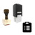 "Bullet List File" rubber stamp with 3 sample imprints of the image