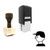 "Boy" rubber stamp with 3 sample imprints of the image