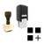 "Applications" rubber stamp with 3 sample imprints of the image